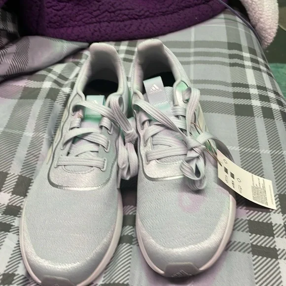 ADIDAS QT RACER SPORT SNEAKERS WOMENS Halo Blue/White/Halo Silver size 10 - Picture 3 of 6